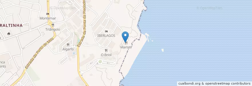 Mapa de ubicacion de Marisol en Portugal, Algarve, Algarve, Faro, Lagos, São Gonçalo De Lagos.