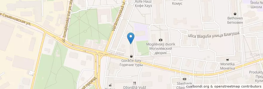 Mapa de ubicacion de Эдем клиник en Rusia, Центральный Федеральный Округ, Москва, Восточный Административный Округ, Район Соколиная Гора.
