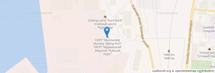 Mapa de ubicacion de ОКПП "Мурманский Морской Рыбный Порт" en Russland, Föderationskreis Nordwest, Oblast Murmansk, Городской Округ Мурманск.
