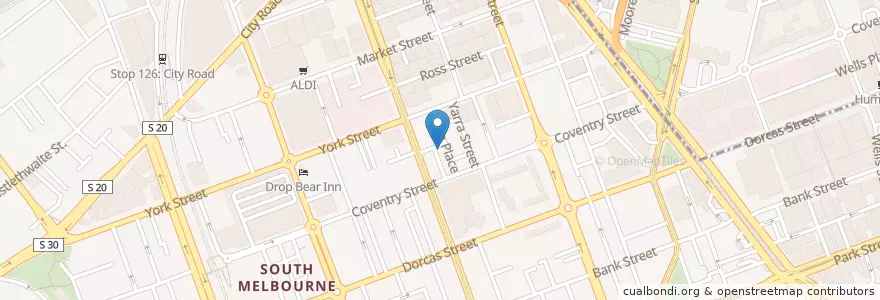 Mapa de ubicacion de ST. Ali en Australië, Victoria, City Of Port Phillip.