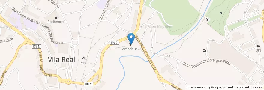 Mapa de ubicacion de Amadeus en Portugal, Norte, Vila Real, Douro, Vila Real, Vila Real.