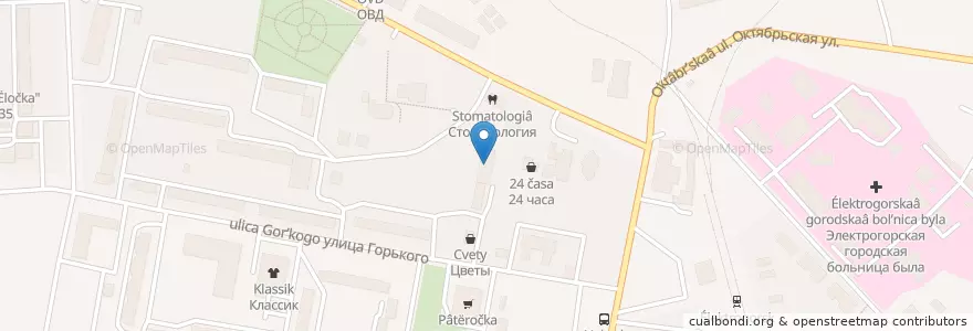 Mapa de ubicacion de Телеграф en Russie, District Fédéral Central, Oblast De Moscou, Городской Округ Электрогорск.