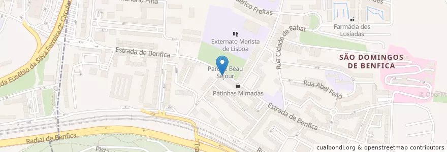 Mapa de ubicacion de 409 en پرتغال, Área Metropolitana De Lisboa, Lisboa, Grande Lisboa, لیسبون, São Domingos De Benfica.