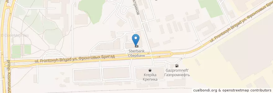 Mapa de ubicacion de Сбербанк en Russie, District Fédéral De L'Oural, Oblast De Sverdlovsk, Городской Округ Екатеринбург.
