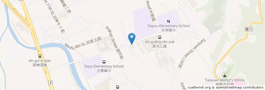 Mapa de ubicacion de Gill Children Clinic en تایوان, 桃園市, 桃園區.