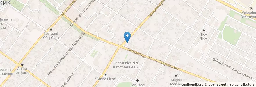 Mapa de ubicacion de Городская ветлечебница en روسيا, منطقة فيدرالية جنوبية, منطقة كراسنودار, Городской Округ Геленджик.