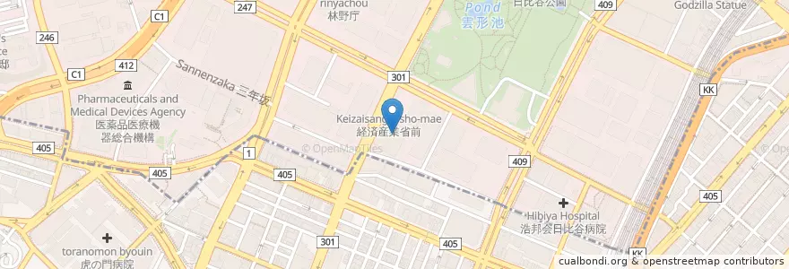 Mapa de ubicacion de イイノホール en Japão, Tóquio.