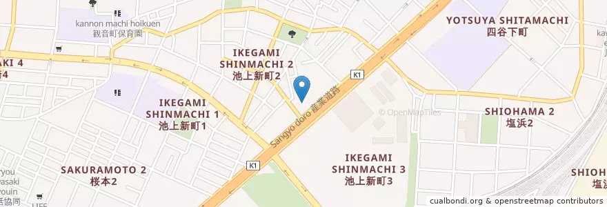 Mapa de ubicacion de 宇佐美 en 日本, 神奈川県, 川崎市, 川崎区.