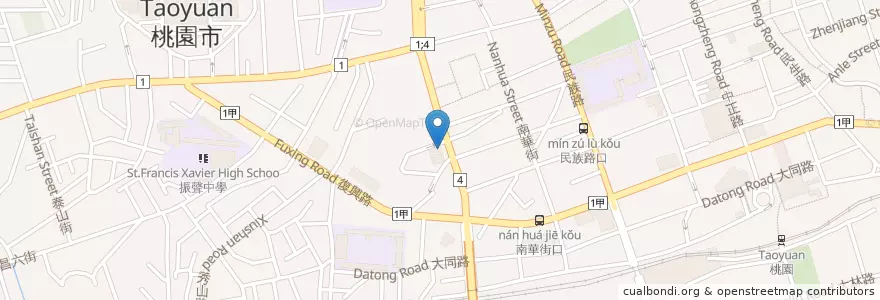 Mapa de ubicacion de Taobanwu en Taiwan, 桃園市, 桃園區.