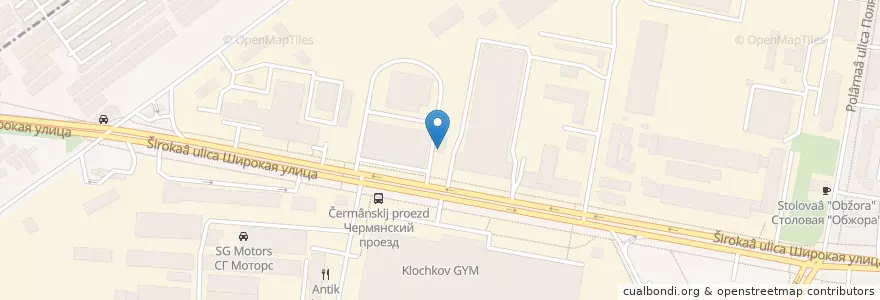 Mapa de ubicacion de Мойка и шиномонтаж en Rusia, Distrito Federal Central, Москва, Северо-Восточный Административный Округ.