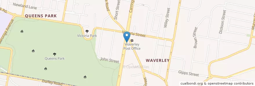 Mapa de ubicacion de Robin Hood Hotel en استرالیا, New South Wales, Waverley Council, Sydney.