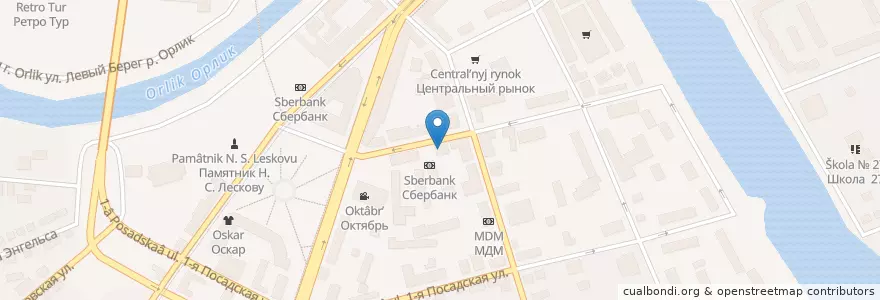 Mapa de ubicacion de Авангард en Rusia, Distrito Federal Central, Óblast De Oriol, Орловский Район, Городской Округ Орёл.