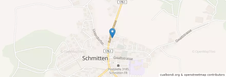 Mapa de ubicacion de TAF en Schweiz, Freiburg, Sensebezirk, Schmitten (Fr).