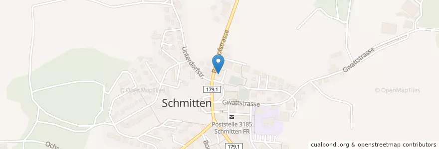 Mapa de ubicacion de Spielgruppe en Schweiz, Freiburg, Sensebezirk, Schmitten (Fr).