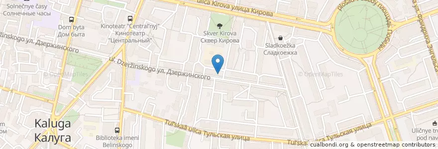 Mapa de ubicacion de Старый городъ en ロシア, 中央連邦管区, カルーガ州, Городской Округ Калуга.
