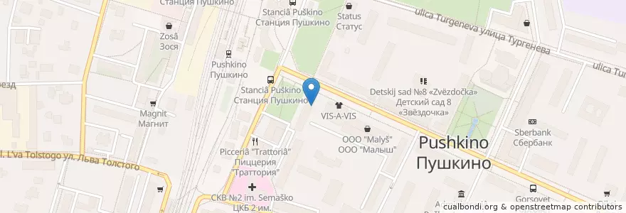 Mapa de ubicacion de Сбербанк en Russia, Central Federal District, Moscow Oblast, Pushkinsky District.