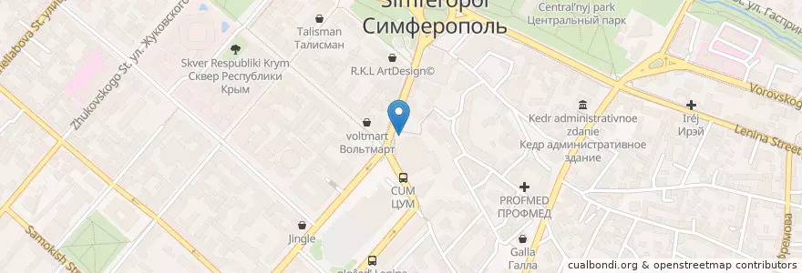 Mapa de ubicacion de Merkato en Russia, South Federal District, Autonomous Republic Of Crimea, Republic Of Crimea, Simferopol District, Simferopol Municipality Council, Simferopol (Urban Okrug).