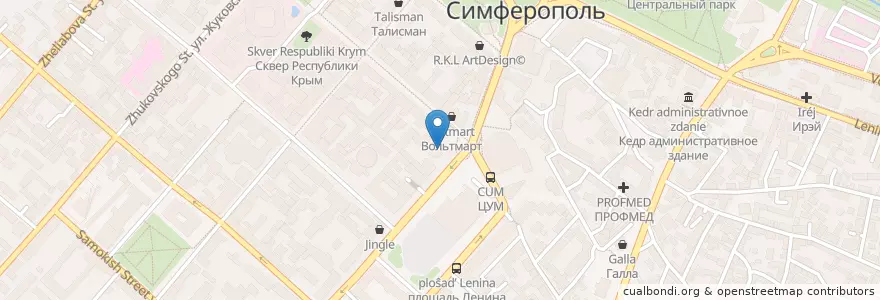 Mapa de ubicacion de Berg Shopping Center en Russia, South Federal District, Autonomous Republic Of Crimea, Republic Of Crimea, Simferopol District, Simferopol Municipality Council, Simferopol (Urban Okrug).