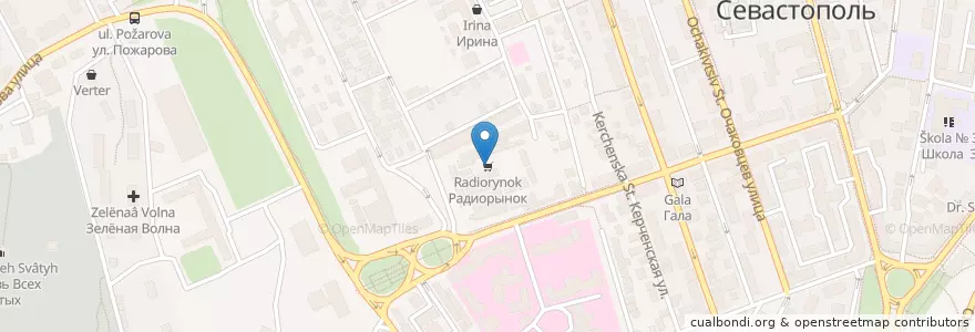 Mapa de ubicacion de Радиорынок en 러시아, 남부연방관구, Севастополь, Севастополь, Ленинский Район, Ленинский Округ.