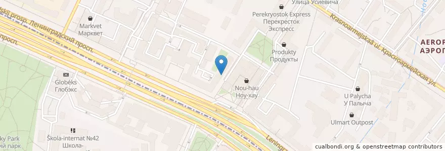 Mapa de ubicacion de Корчма "Тарас Бульба" en Russia, Distretto Federale Centrale, Москва, Северный Административный Округ, Район Аэропорт.
