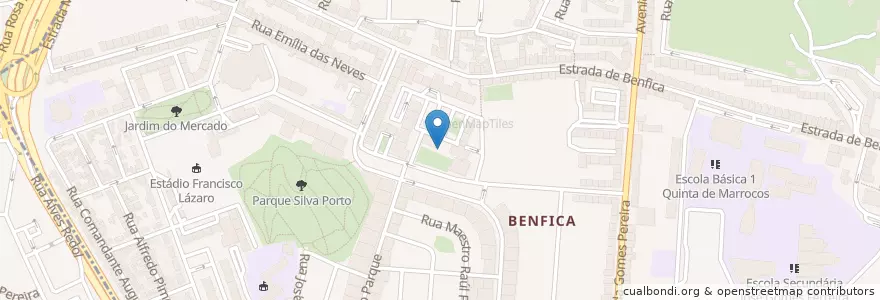 Mapa de ubicacion de David da Buraca 2 en ポルトガル, Área Metropolitana De Lisboa, Lisboa, Grande Lisboa, リスボン, Benfica.