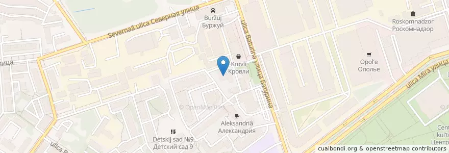 Mapa de ubicacion de Лунная ночь en Russie, District Fédéral Central, Oblast De Vladimir, Городской Округ Владимир.