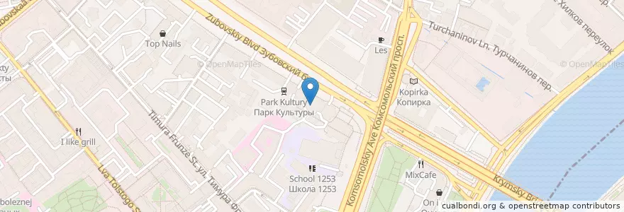 Mapa de ubicacion de Сбербанк en Russia, Distretto Federale Centrale, Москва, Центральный Административный Округ, Район Хамовники.