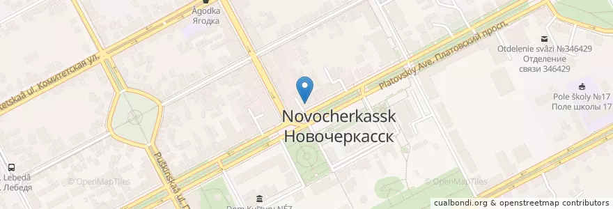 Mapa de ubicacion de Норма en Rússia, Distrito Federal Do Sul, Oblast De Rostov, Городской Округ Новочеркасск.