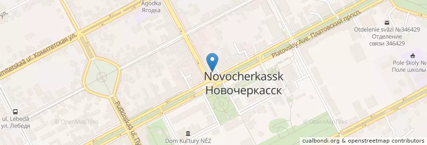 Mapa de ubicacion de Сбербанк 24 en ロシア, 南部連邦管区, ロストフ州, Городской Округ Новочеркасск.