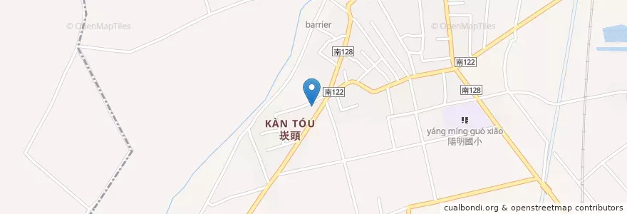 Mapa de ubicacion de 普安宮 en Taiwan, Tainan, Distretto Di Shanhua.
