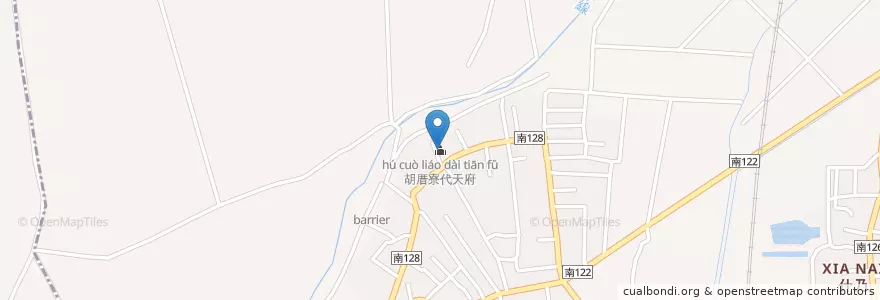 Mapa de ubicacion de 胡厝寮代天府 en Taiwan, Tainan, Shanhua.