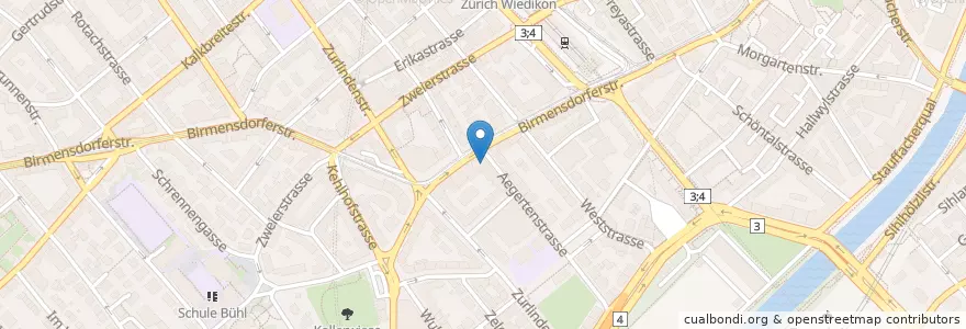 Mapa de ubicacion de UBS en Svizzera, Zurigo, Distretto Di Zurigo, Zurigo.