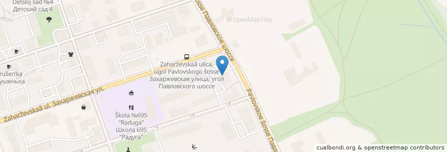 Mapa de ubicacion de Сбербанк en Rusland, Северо-Западный Федеральный Округ, Oblast Leningrad, Sint-Petersburg, Пушкинский Район, Пушкин.