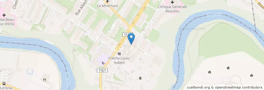 Mapa de ubicacion de Restaurant Cité Jardin en Швейцария, Женева, Женева, Genève.