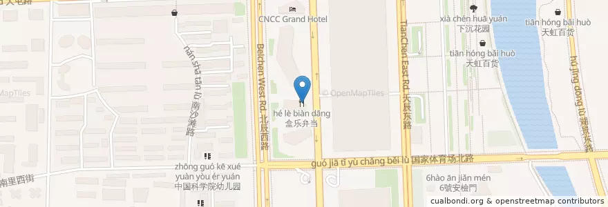 Mapa de ubicacion de 美国加州牛肉面大王 en China, Pequim, Hebei, 朝阳区 / Chaoyang.