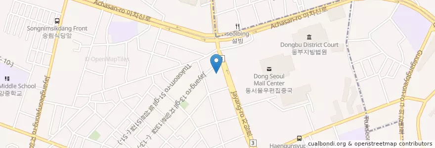 Mapa de ubicacion de 혜민병원 en Corea Del Sud, Seul, 광진구.