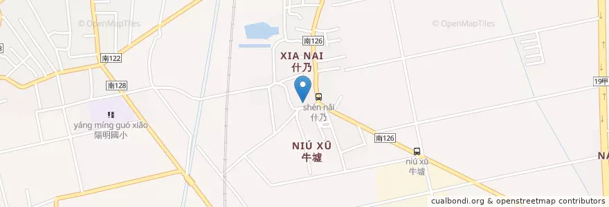 Mapa de ubicacion de 代天宮 en تايوان, تاينان, 善化區.