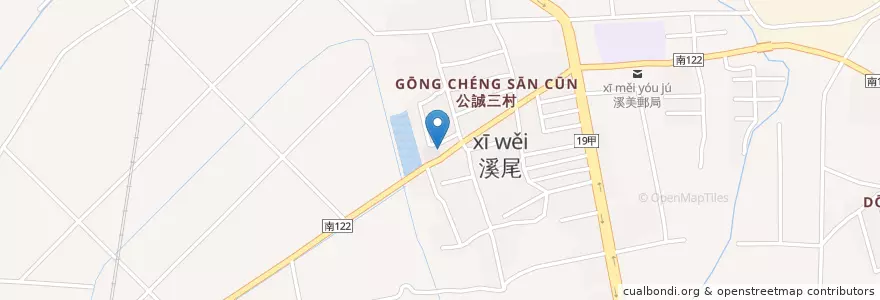 Mapa de ubicacion de 隆安宮 en 타이완, 타이난 시, 산화구.