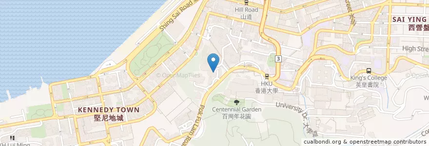 Mapa de ubicacion de 港大宴會廳 en 中国, 広東省, 香港, 香港島, 新界, 中西區 Central And Western District.
