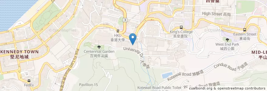 Mapa de ubicacion de EAT en Çin, Guangdong, Hong Kong, Hong Kong Adası, Yeni Bölgeler, 中西區 Central And Western District.