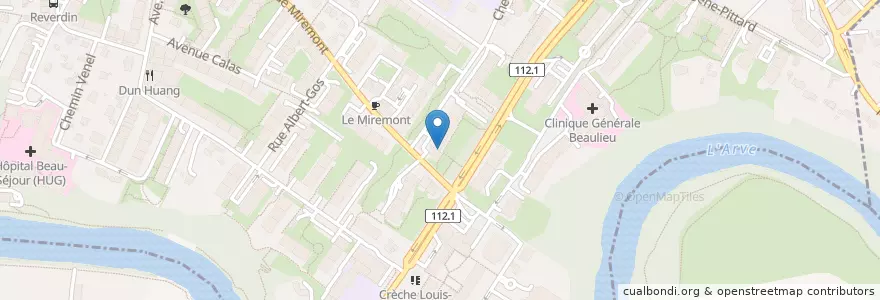 Mapa de ubicacion de Clochettes en سوئیس, ژنو, ژنو, Genève.