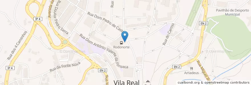 Mapa de ubicacion de Cervejaria Miraneve en ポルトガル, ノルテ, Vila Real, Douro, Vila Real, Vila Real.
