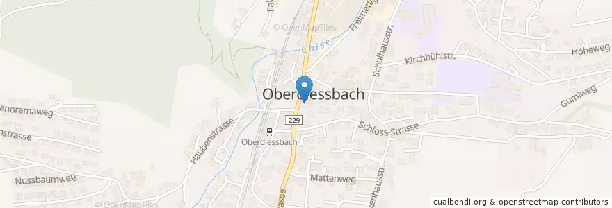 Mapa de ubicacion de BEKB en Suiza, Berna, Verwaltungsregion Bern-Mittelland, Verwaltungskreis Bern-Mittelland, Oberdiessbach.
