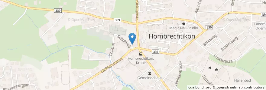 Mapa de ubicacion de Schul- und Gemeindebibliothek Hombrechtikon en سويسرا, زيورخ, Bezirk Meilen, Hombrechtikon.