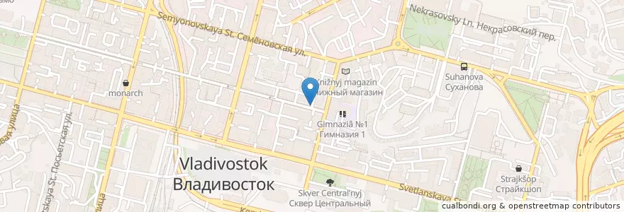 Mapa de ubicacion de Газпромбанк en Rusia, Дальневосточный Федеральный Округ, Приморский Край, Владивостокский Городской Округ.