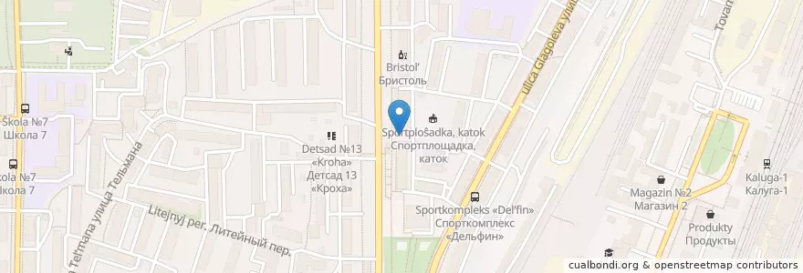 Mapa de ubicacion de Grand Mangal en 러시아, Центральный Федеральный Округ, Калужская Область, Городской Округ Калуга.