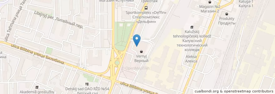 Mapa de ubicacion de Крошка-Картошка en Rusya Federasyonu, Центральный Федеральный Округ, Kaluga Oblastı, Городской Округ Калуга.