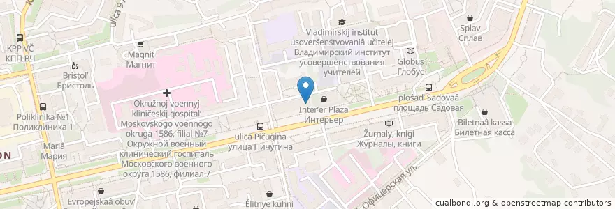 Mapa de ubicacion de Чайна-Я en Russia, Distretto Federale Centrale, Владимирская Область, Городской Округ Владимир.