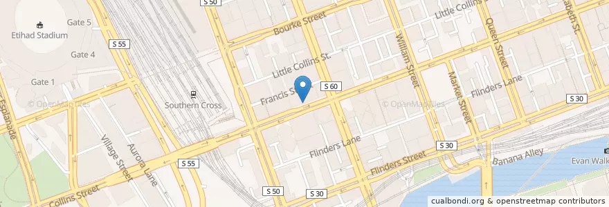 Mapa de ubicacion de Nero Bar en Australia, Victoria, City Of Melbourne.