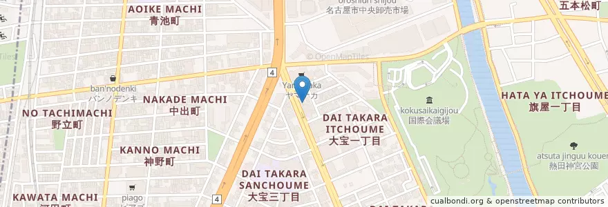 Mapa de ubicacion de 熱田警察日比野交番 en Japan, 愛知県, Nagoya, 熱田区.